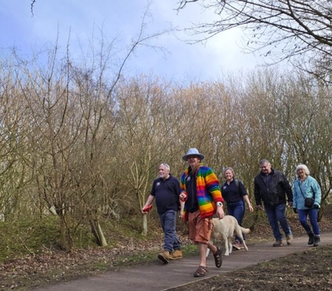 Chipping Sodbury group Walk and Talk Group stride out